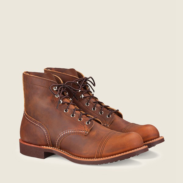 Red Wing Heritage Boots Mens Brown - Iron Ranger - 6-inchr Rough & Tough Leather - 7590381-CW